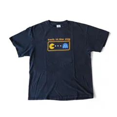 ビンテージパックマン フェイドブラックTシャツ 2010年代 2010s ナムコ バンダイ パックマン 黒 ブラック