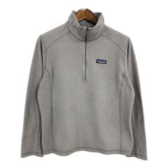 patagonia パタゴニア マイクロD フリースジャケット アウトドア 企業ロゴ グレー(レディース XL)中古 古着 U3056