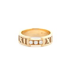 TIFFANY&Co. ティファニー リング・指輪 アトラス ダイヤリング YG AU750 5.5g 51サイズ 12号