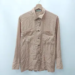 ◇ ⊂ nano universe ナノユニバース 無地 長袖 ブラウスシャツ サイズ38 ブラウン系 レディース E  【1506130013808】