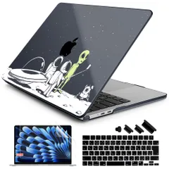新品 Batianda 2025発売MacBook Air 15 M2 M3 M4専用 軽量携帯保護ケース+スクリーン保護フィルム+日本語キーボードカバー、奇妙な宇宙