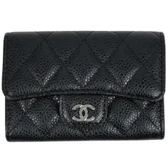 シャネル CHANEL ココマーク カードケース カード入れ コインケース カードケース キャビアスキン ブラック レディース 【中古】