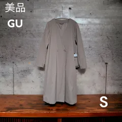 【超美品】GU ジーユー　ノーカラー　トレンチコート　スプリングコート　ベージュ　S