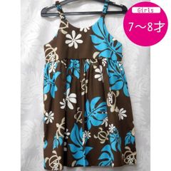 ムームー ドレス キッズ ハワイアン キャミソール 子供用 7歳 8歳 Dress 海外挙式参列用 女の子 幼児 ハワイ直輸入 No.80
