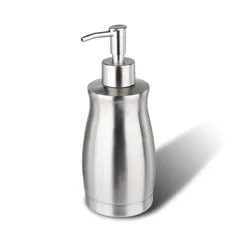 【新品】 GLUBEE 304ステンレス ハンド ソープ ディスペンサー おしゃれ 洗剤入れ 食器用洗剤 シャンプー 液体など 詰め替え用ポンプボトル 台所 キッチン お風呂 浴室 洗面所 バスルームなどに適用 400ml容量 1
