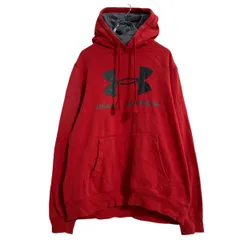 UNDER ARMOUR ロゴ スウェット パーカー L レッド アンダーアーマー プルオーバー ビッグロゴ 古着卸 アメリカ仕入 a609-5198