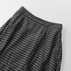 近年モデル 美品 マッキントッシュ ロンドン MACKINTOSH LONDON チェック タック ロング スカート 36/ブラック フレア 【2400013701662】のサムネイル