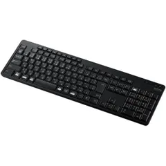 エレコム ワイヤレスキーボード Bluetooth 静音 抗菌 テンキー付 3台マルチペアリング対応 TK-FBM118SKBK