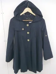 ◇ AS KNOW AS アズノゥアズ フート付き 長袖 コート ダークネイビー レディース  【中古】 【1204050001140】