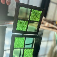 ステンドグラスパネル　グリーン