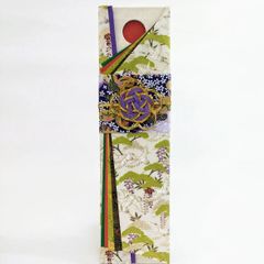 コロコロコイン  彩どり おふだ　華やかな友禅紙 鶴と松 金 白 青 透明ケース入り 御祝儀 ご長寿お祝い