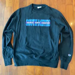 00s  Champion Reverse weave. リバースウィーブ　Mサイズ（XLサイズ相当）　デカロゴ　ブラック　企業ロゴ？