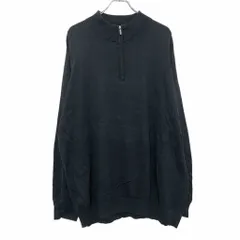 90-00sL.L.Beanエルエルビーン1/4ジップニットセーターカシミア L.L.Bean カシミヤ混 ニット セーター L ブルー エルエルビーン