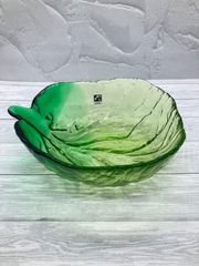 【新品】月夜野工房　野菜皿シリーズ　キャベツ中鉢　野菜　皿　野菜皿　キャベツ　廃番品　希少品　食器　中鉢　夏　夏野菜　ガラス　ガラス皿