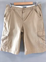 90's〜00's Polo by Ralph Lauren ポロ バイ ラルフローレン ワイドチノ カーゴハーフパンツ  ショーツ 短パン リップスストップ ベージュ 170cm