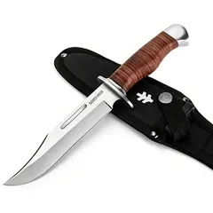 SWISS+TECH 炭素鋼 シースナイフ 天然木ハンドル アウトドア クリックポイント シースナイフ ボーイナイフ 14cm キャンプ 釣り
