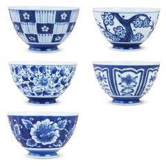 【人気商品】ジャパン(Ctoc Japan) 飯碗 青 Φ12x7.3cm お茶碗 シートゥーシー 波佐見焼 染付絵変り 飯碗 5個 セット 527282 5個入