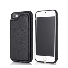 【 Antimam 】iPhone SE (2020) /SE2 (第2世代) / iphone7/8 用 ケース 手帳型 財布型 新型 全面保護 耐衝撃 擦り傷防止 軽量 落下保護 手帳型 ケース（ブラック）アップル アイフォse/se2/8/7 高級  0