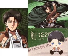 【中古】キャラカード リヴァイ・アッカーマン L判ブロマイド3枚セット 「ちゃれくじ 進撃の巨人 The Final Season スペシャルくじ」 E03賞