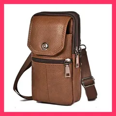 ★売れ筋★ ベルトポーチ 本革 スマホショルダー メンズ 牛革 おしゃれ ボディバッグ ショルダーバッグ サコッシュ ウエストポーチ メンズショルダー 肩掛け 高級感