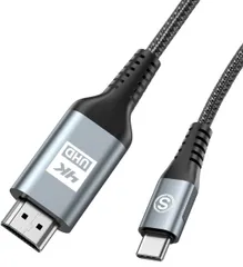 ★SWECENT HDMI Type-C 変換ケーブル 2M, 4K USB-C HDMIケーブル Thunderbolt3対応 ナイロン編み 映像出力 携帯画面をテレビに映す タイプC HDMI 変換ケーブル