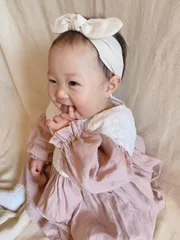 【期間限定2個セット】フリーサイズWガーゼベビーヘアバンド