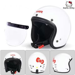 ホワイトジェットヘルメットAVA ハローキティ 子供大人用レディース