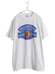 【お得なクーポン配布中!】 90s USA製 企業 ロゴ イラスト プリント Tシャツ メンズ XL / オールド グラフィック アート ヘビーウェイト 大きいサイズ ホワイト 企業物