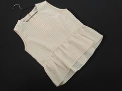 IENA イエナ ストライプ ノースリーブ ブラウス シャツ アイボリー ■◆ レディース