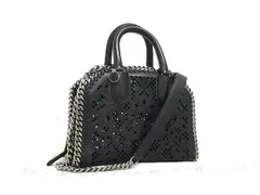 ■極美品■STELLA McCARTNEY ステラマッカートニー ファラベラ ボックス エコレザー 2WAY ハンドバッグ ショルダー ブラック系 FD9574