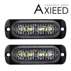 LED マーカーランプ サイドマーカー 2個セット 全4色 12V 24V 薄型 4LED アンダーライト 路肩灯 外装 カスタム パーツ 普通車 軽自動車 トラック バス