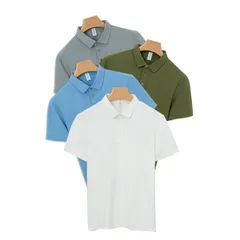 ゴルフシャツ メンズ ポロシャツ ゴルフ 半袖 カジュアルシャツ クールビズ ゴルフ ビジネス 半袖 ゴルフウェア スポーツウェア 無地 大きいサイズ シンプル おしゃれrushenfz06☆DZ10