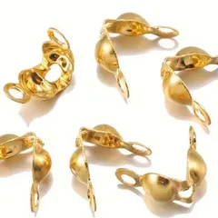 No.99【100個セット】ボールチェーンエンド 留め具 ゴールド ハンドメイド