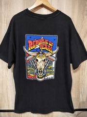 【USA製】90's HARLEY-DAVIDSON 半袖Tシャツ ブラック Republic of Texas 1996 ハーレー HOG ラリー