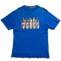Reebok リーボック スプレー缶 プリント Tシャツ 半袖 ブルー メンズ M 春夏 ストリート ヒップホップ スケーター グラフィティ ■ZTP47