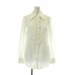 ドルチェ&ガッバーナ ドルガバ DOLCE&GABBANA ドレスシャツ ブラウス 長袖 フリル 40 M 白 ホワイト /XZ ■GY99のサムネイル