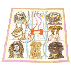 美品 HERMES エルメス スカーフ カレ65 犬 イヌ シルク100％ 絹 HERMES エルメス カレ90 LE LAISSER COURRE 狩猟 犬 馬 動物柄