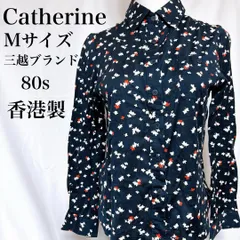 三越 キャサリン メイプルリーフ柄 長袖ボタンシャツ 90s ビンテージ 香港製 used in Japan