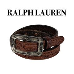 m43 RALPH LAUREN ラルフローレン ベルト 真鍮 カービング