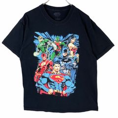 저스티스 리그 Justice League 캐릭터 티셔츠 영화 티 영화 T 캐릭터 물건 DC 만화 슈퍼맨 배드맨 대형 프린트 데카 프린트 블랙 블랙 페이드 vintage 빈티지 40622