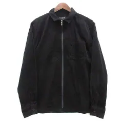 コムサイズム COMME CA ISM コーデュロイ ジップアップ シャツ ジャケット ブラック 黒 Mのサムネイル