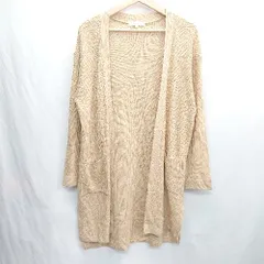 ◇ ⊇ grove 長袖 カーディガン サイズＬ ライトブラウン レディース E  【1502060020480】