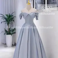 ドレス パーティードレス パーティー オフショルダー ブルー 青 水色 イブニングドレス 大きいサイズ 謝恩会 S M L XL LL 2XL XXL 3XL XXXL 披露宴 プリンセス 姫系 演奏会 お姫様 豪華