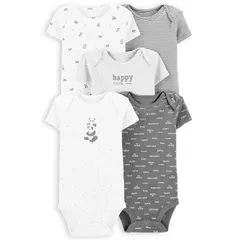 ベビー 半袖 ボディスーツ 肌着 5枚セット 60 70 80 90 95 【bss-34】
