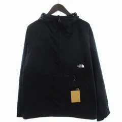 ザノースフェイス THE NORTH FACE タグ付き コンパクトアノラック ジャケット ハーフジップ フード ナイロン ワンポイント ロゴ NP22333 黒 ブラック L