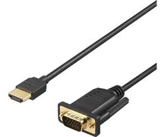 [New, ships in 2 business days] BUFFALO HDMI to VGA Conversion Cable, 1m, Black (BHDVG10BK)