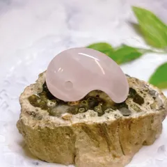 【E15566】ローズクォーツ　勾玉　Rose quartz 天然石　アクセサリー　パワーストーン＊クリスタルワールド