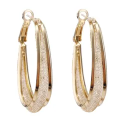 【数量限定】金属アレルギー対応イヤリング揺れる U型シルバー925 人気 18Kキラキラ レディース ファッション MOUPループ大げさピアス