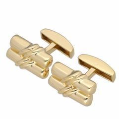 TIFFANY&Co. ティファニー ゴールド カフス 750 K18 YG イエローゴールド【送料無料】 カフリンクス【中古】32120218
