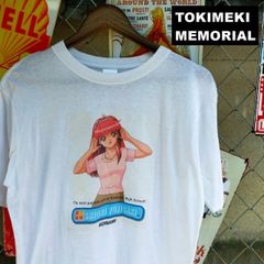 ときめきメモリアル ときメモ  藤崎詩織 キャラクター Tシャツ FREESIZE レトロ ゲーム コナミ 白 ホワイト 10703